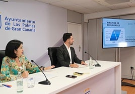 Darias y Alemán en la presentación de ese viernes.