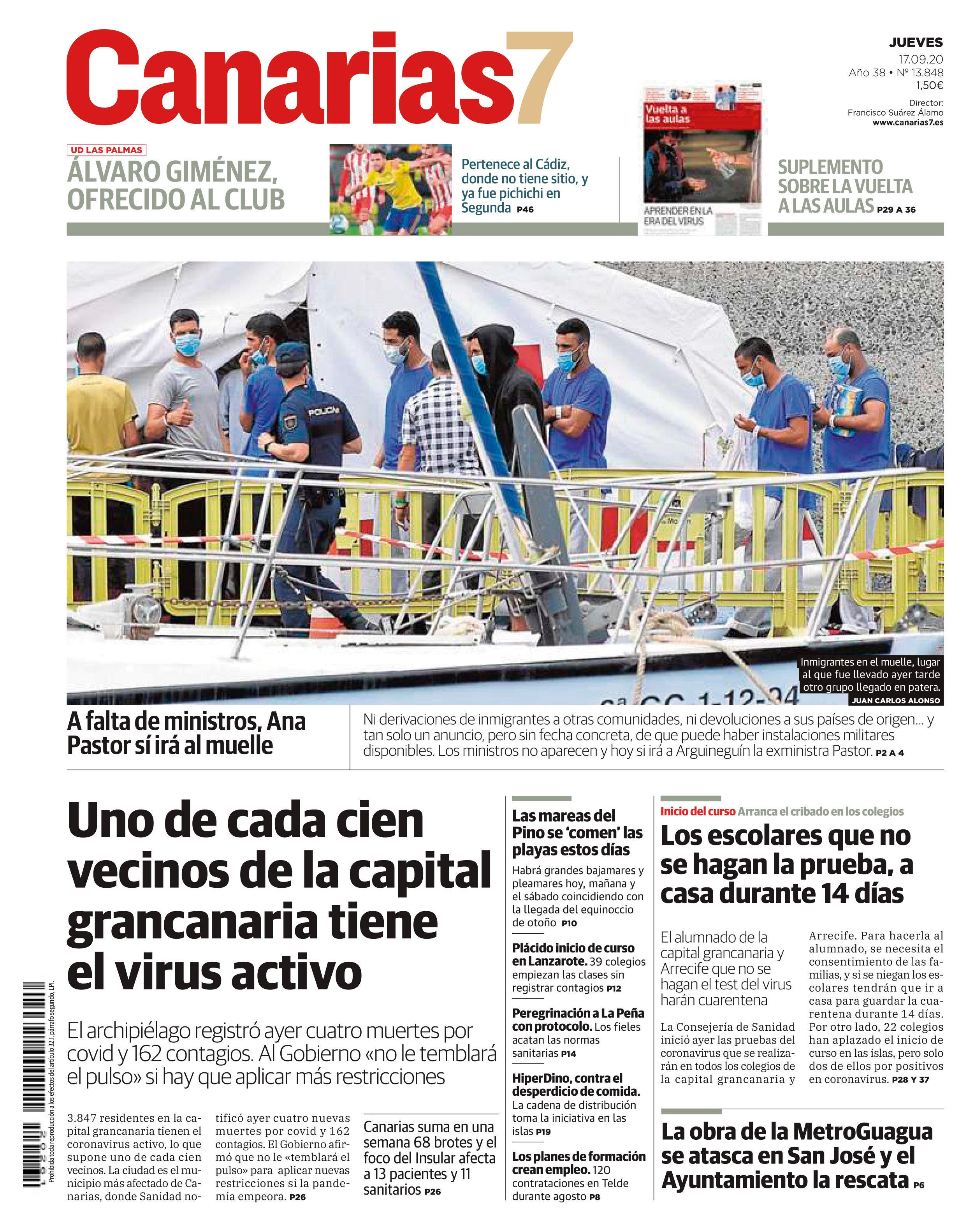 Las portadas que señalaron el campamento de Arguineguín