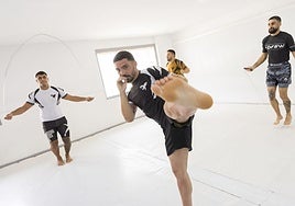 Adrián Naranjo, fotografiado días atrás en en el gimnasio de Gil Catarino en Los Tarahales.