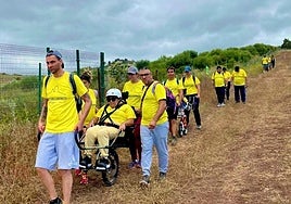 Imagen de una de las salidas de senderismo inclusivo financiadas por el Cabildo.