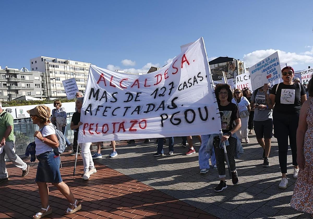 Imagen de la protesta protagonizada por los vecinos el día 12 en Las Canteras.