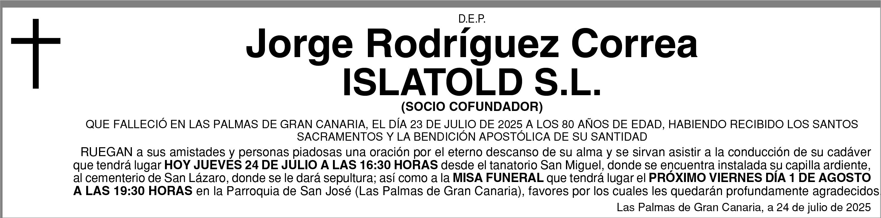 Jorge Rodríguez Correa - ISLATOLD S.L.