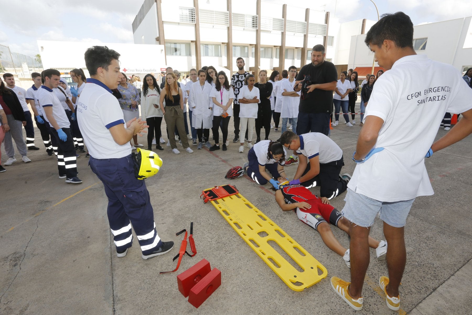 Foto de archivo de una práctica del ciclo de Emergenias Sanitarias en un centro de Lanzarote.