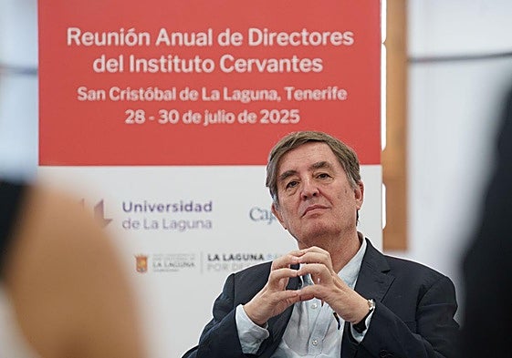 Luis García Montero, este lunes, en Tenerife.