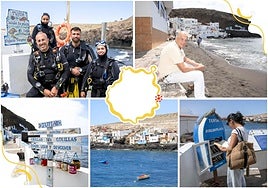 Playa del pueblo de Tufia en Telde, Gran Canaria.
