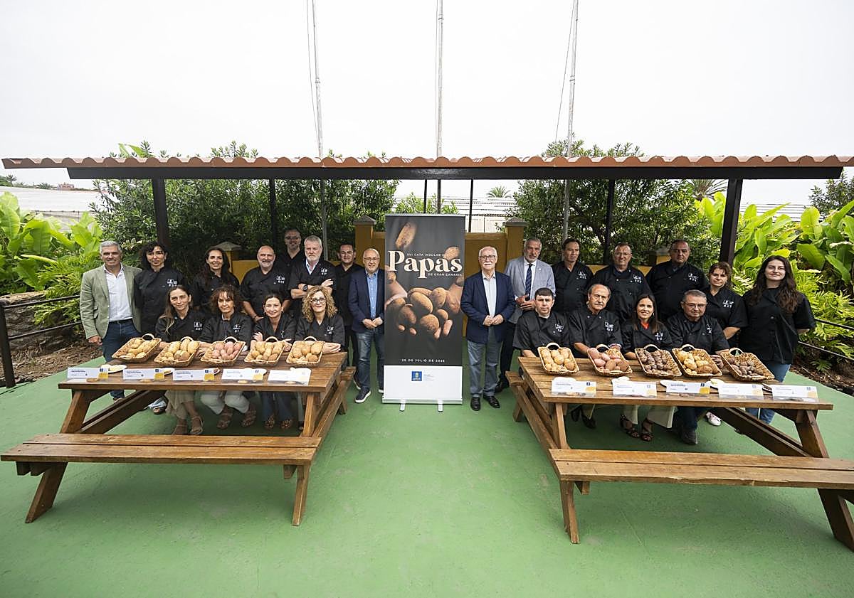 Imagen principal - Así fue la XVI Cata Insular de Papas de Gran Canaria.