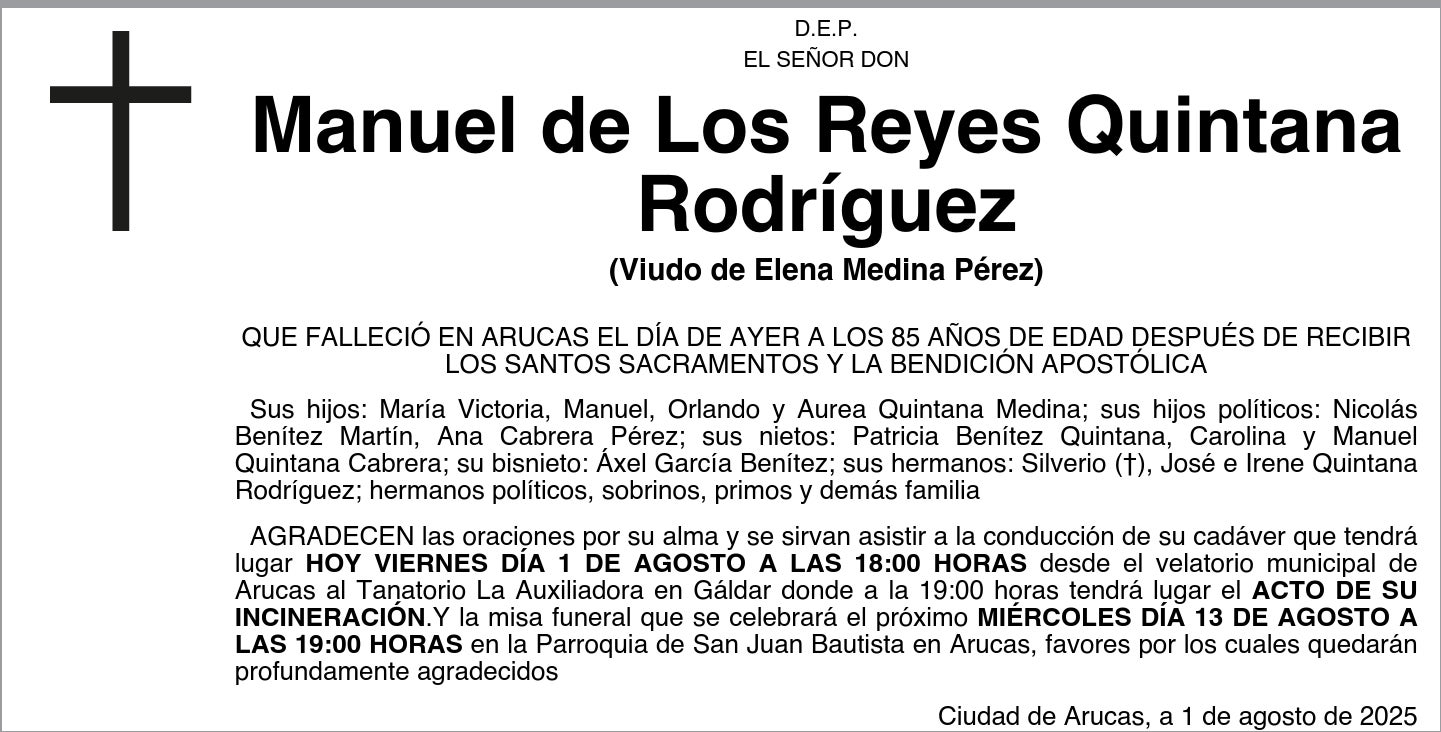 Manuel de Los Reyes Quintana Rodríguez