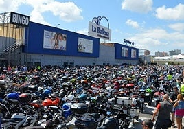Imagen de archivo de una concentración de motos en Las Palmas de Gran Canaria.