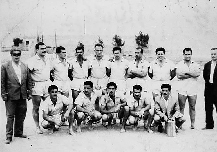 El Ajódar de Gáldar, en 1960, con Abel Cárdenes (segundo de pie por la izquierda).