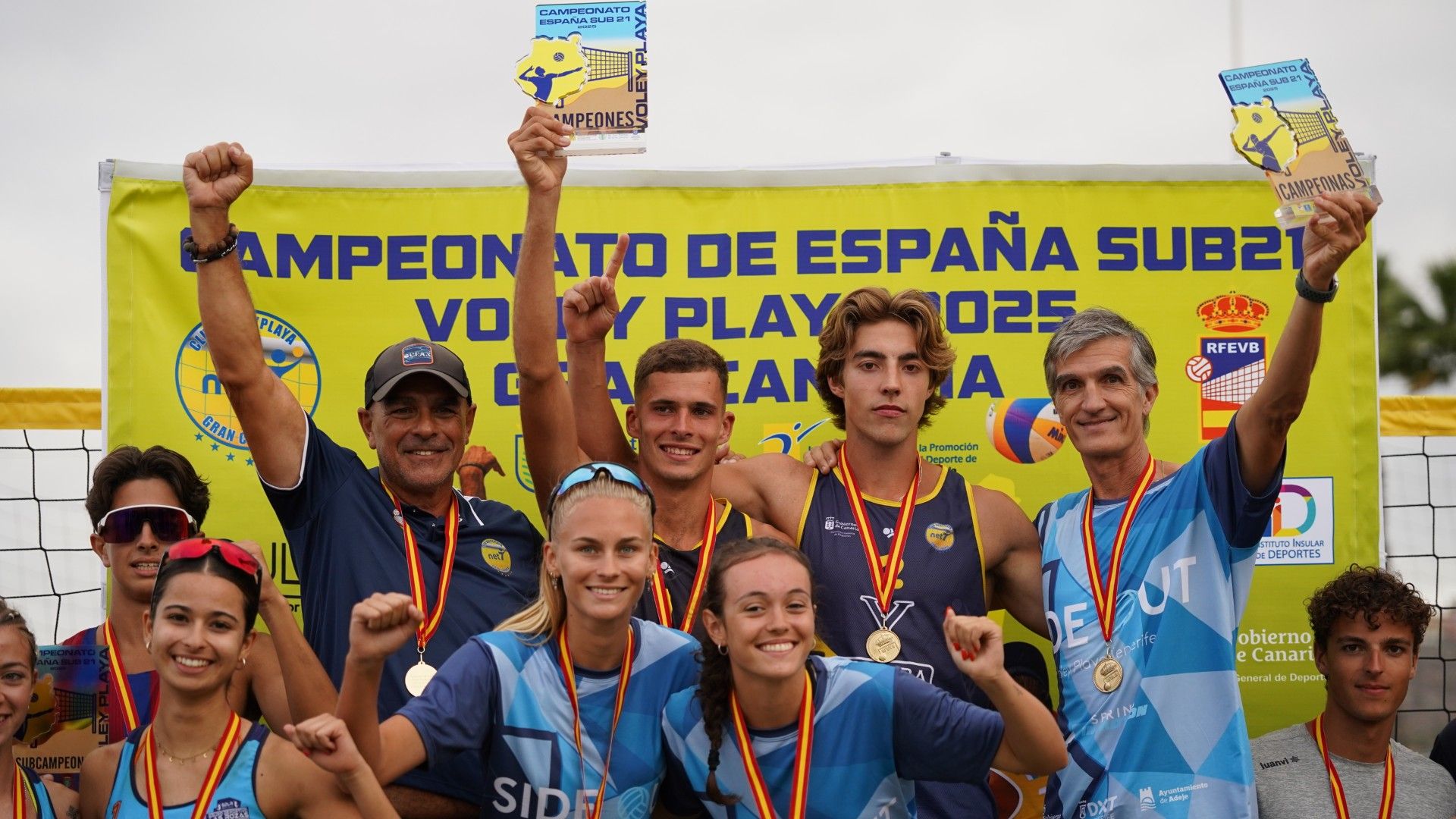 Máxima alegría de los ganadores.