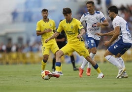 Marc Cardona, durante el choque del pasado sábado en La Orotava.