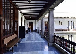 Patio central de la sede del Tribunal Superior de Justicia de Canarias.