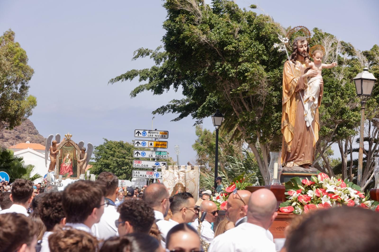 Así lució la procesión del Encuentro en Agaete