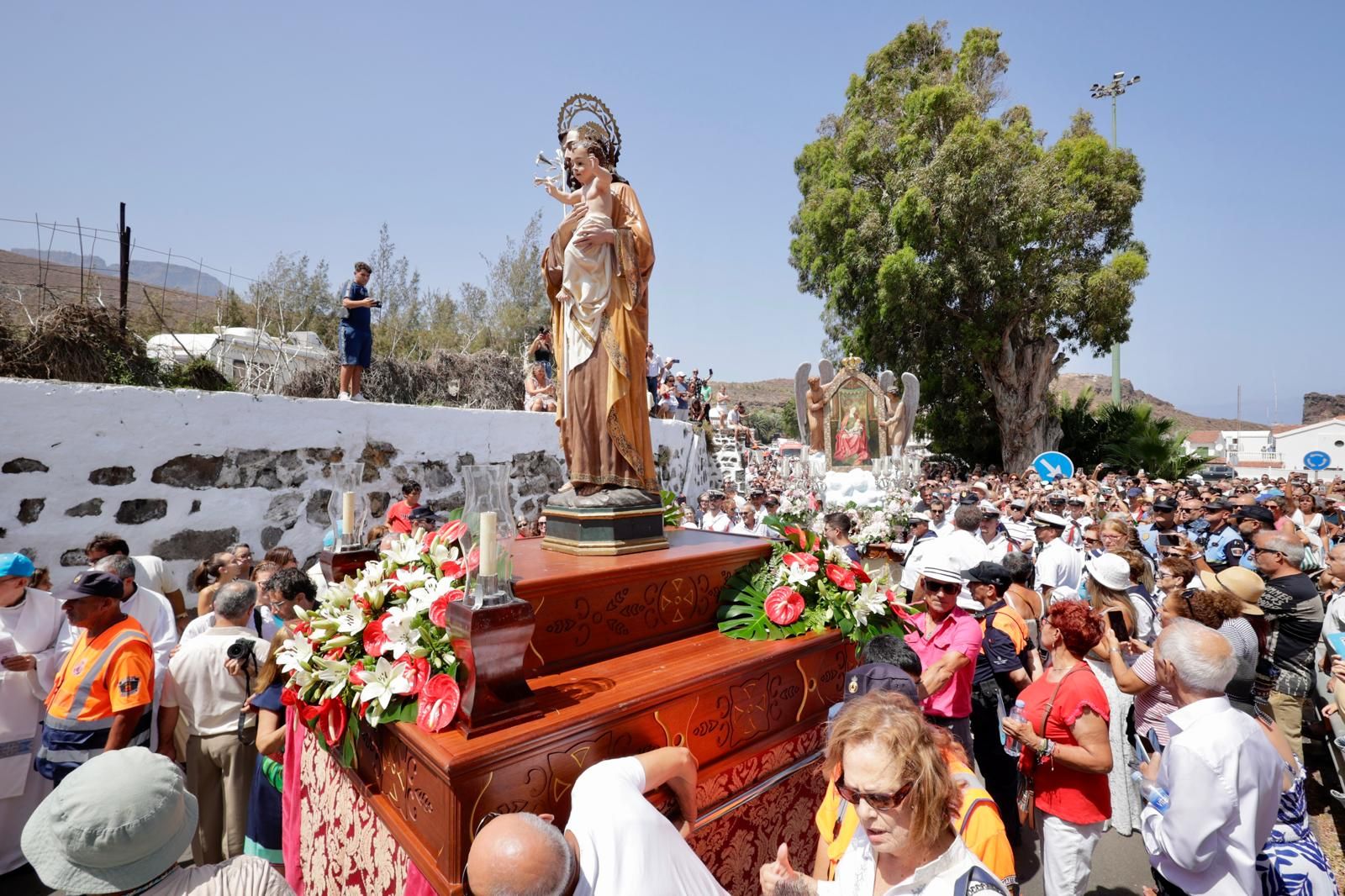 Así lució la procesión del Encuentro en Agaete