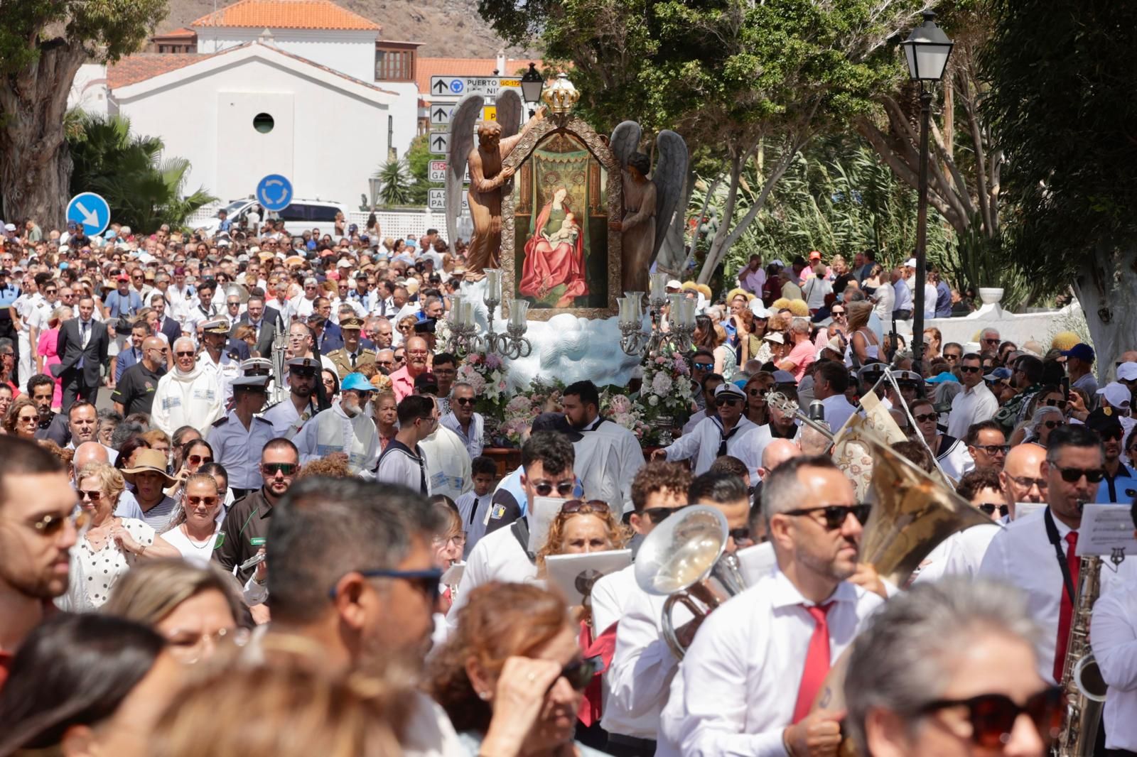 Así lució la procesión del Encuentro en Agaete