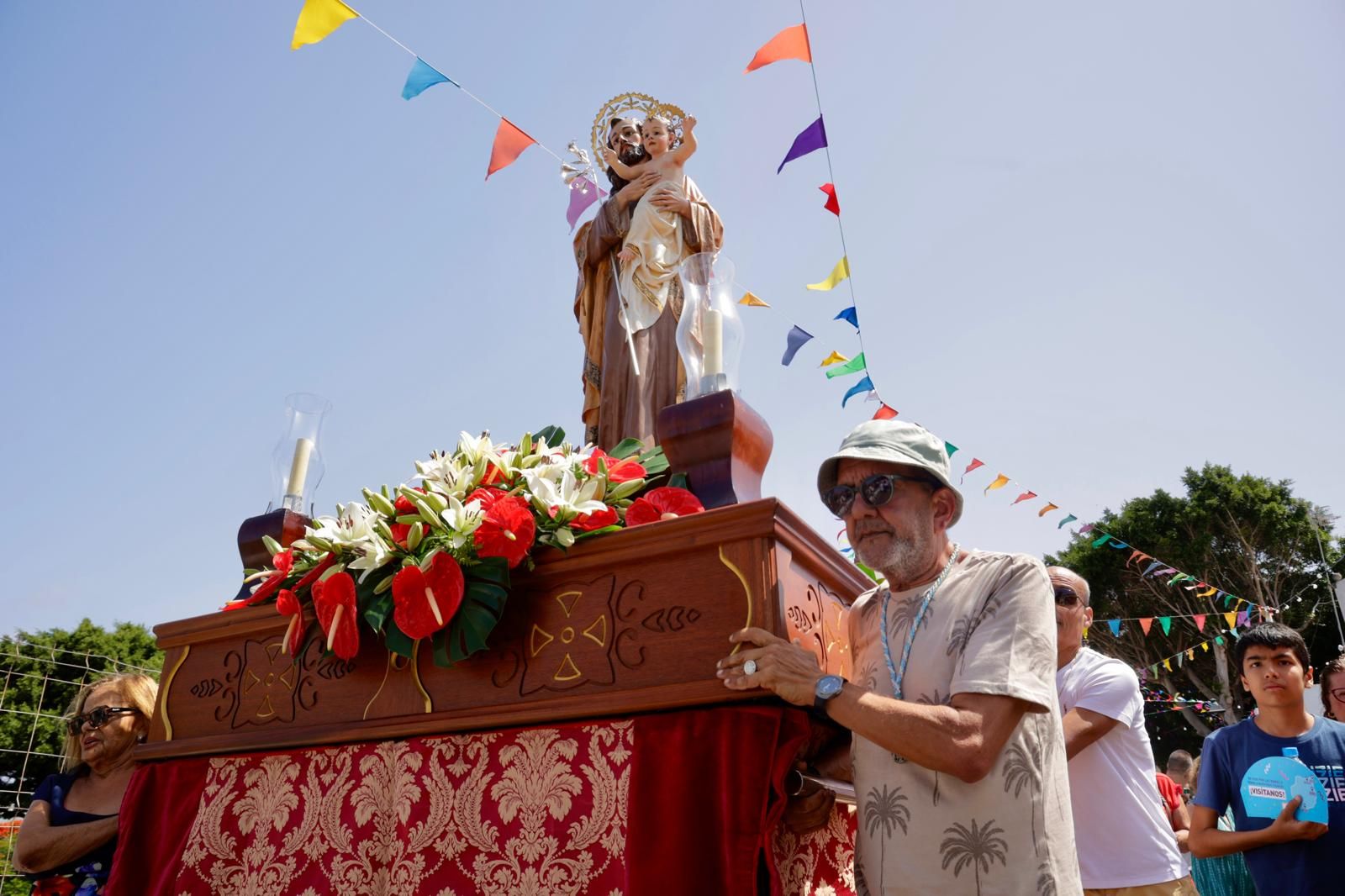 Así lució la procesión del Encuentro en Agaete