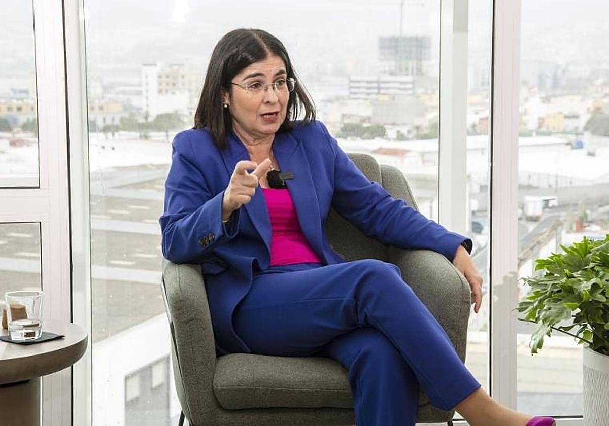 Carolina Darias, alcaldesa de Las Palmas de Gran Canaria, en un encuentro en la sede de CANARIAS7.