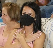 Sonia Tejera durante la luchada para recaudar fondos.
