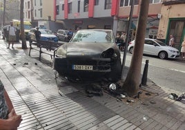 Imagen de como quedó el vehículo siniestrado.