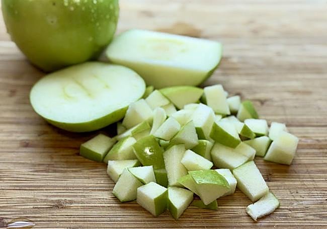 Cortamos laa manzanas en cubos