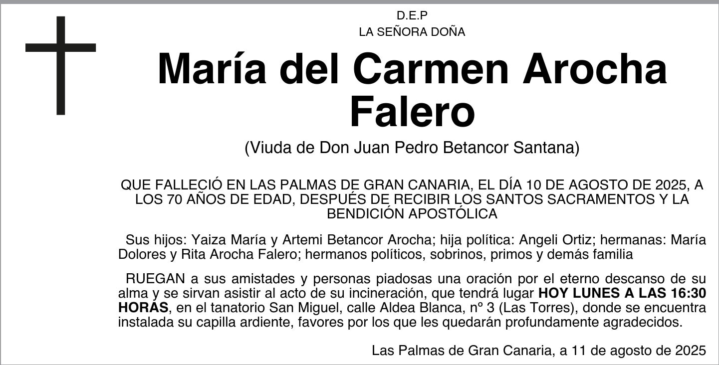 María del Carmen Arocha Falero