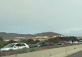 Retenciones cerca de Agüimes, en la GC-1, dirección sur, por la colisión de dos vehículos