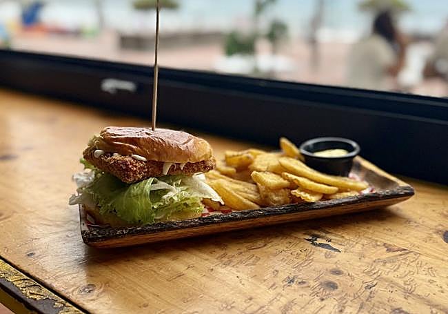 Hamburguesa de salmón