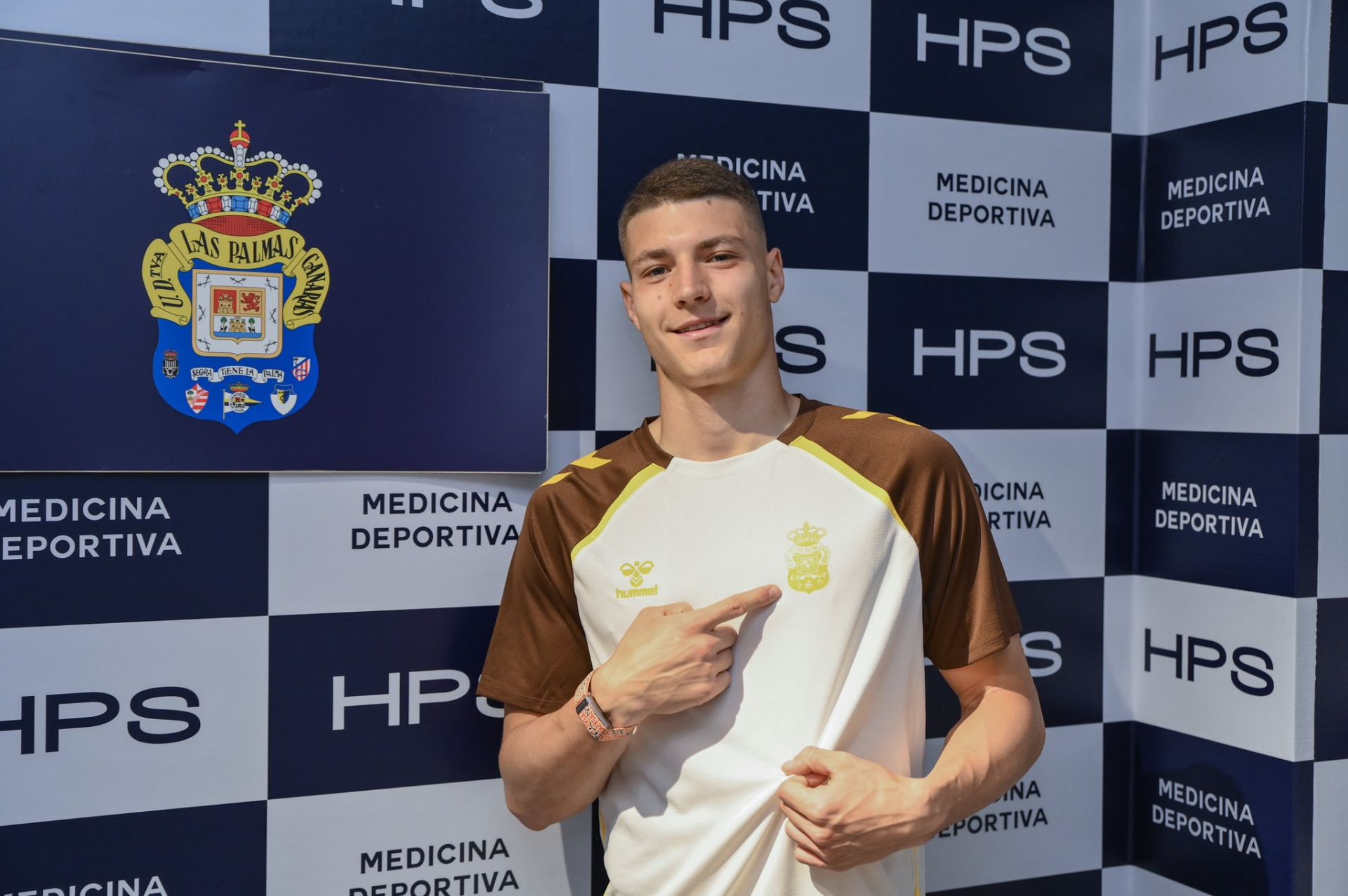 El nuevo delantero de la UD Las Palmas, Milos Lukovic.