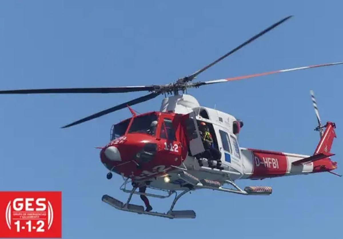Imagen de archivo de un helicóptero del GES.