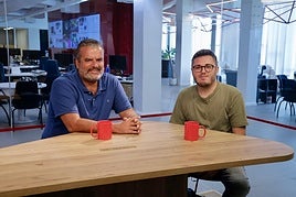 Rafa León y Rubén Medina en la redacción de CANARIAS7.