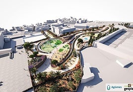 Infografía del nuevo parque en Agüimes casco.