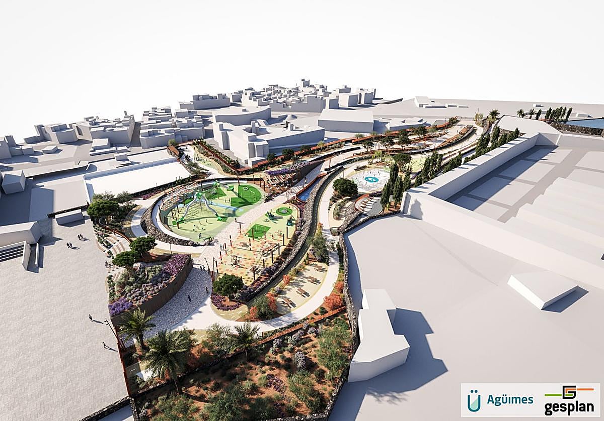 Infografía del nuevo parque en Agüimes casco.