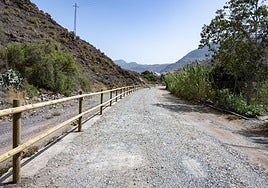 Estado actual de la primera fase de la senda verde de Mogán.