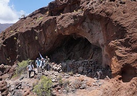 Imagen de la excavación arqueológica en Lomito del Medio, en La Gomera.