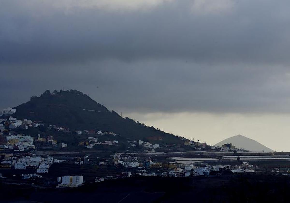 Nubes al norte de Gran Canaria.