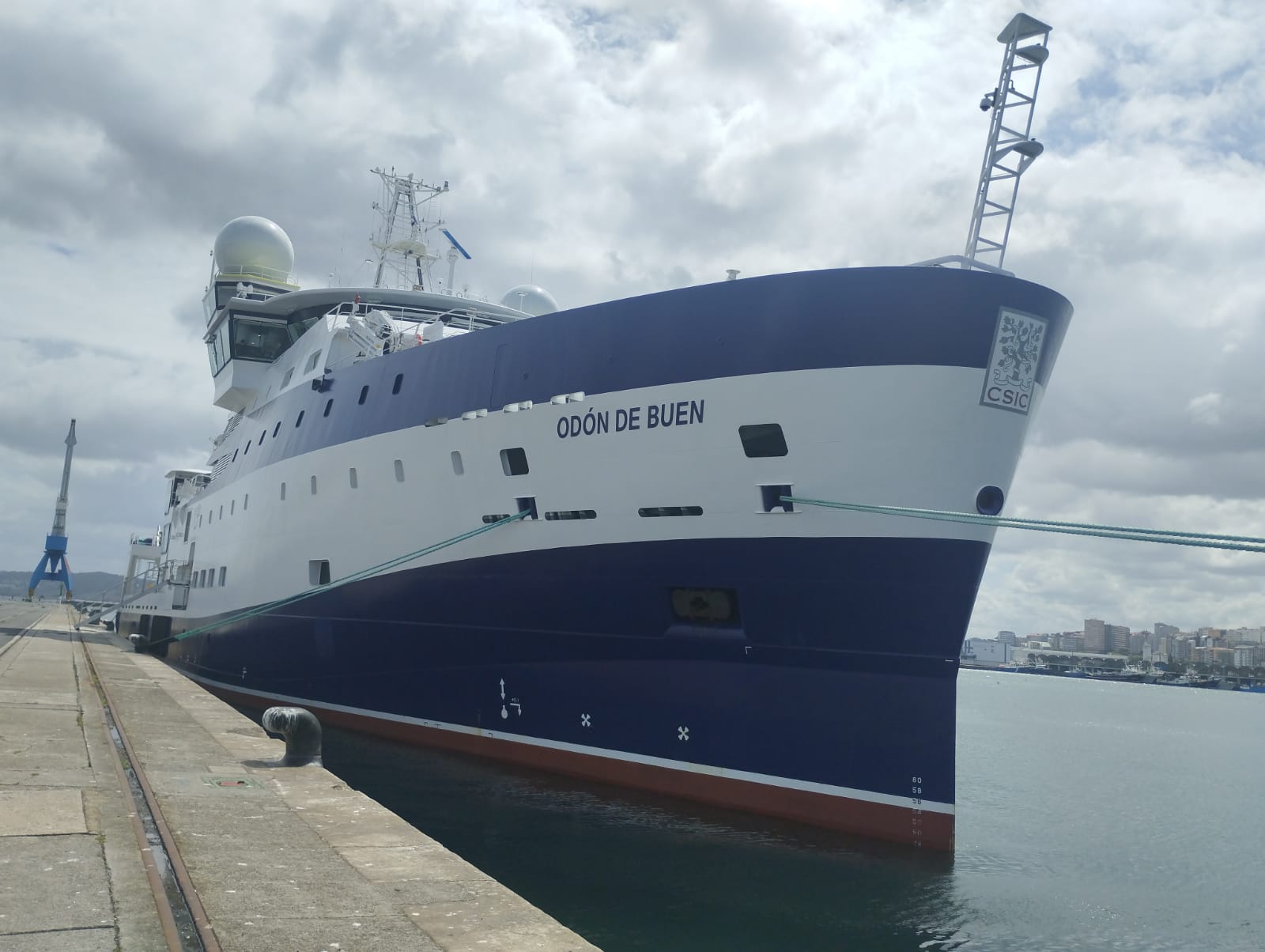 El nuevo barco oceanográfico Odón de Buen.