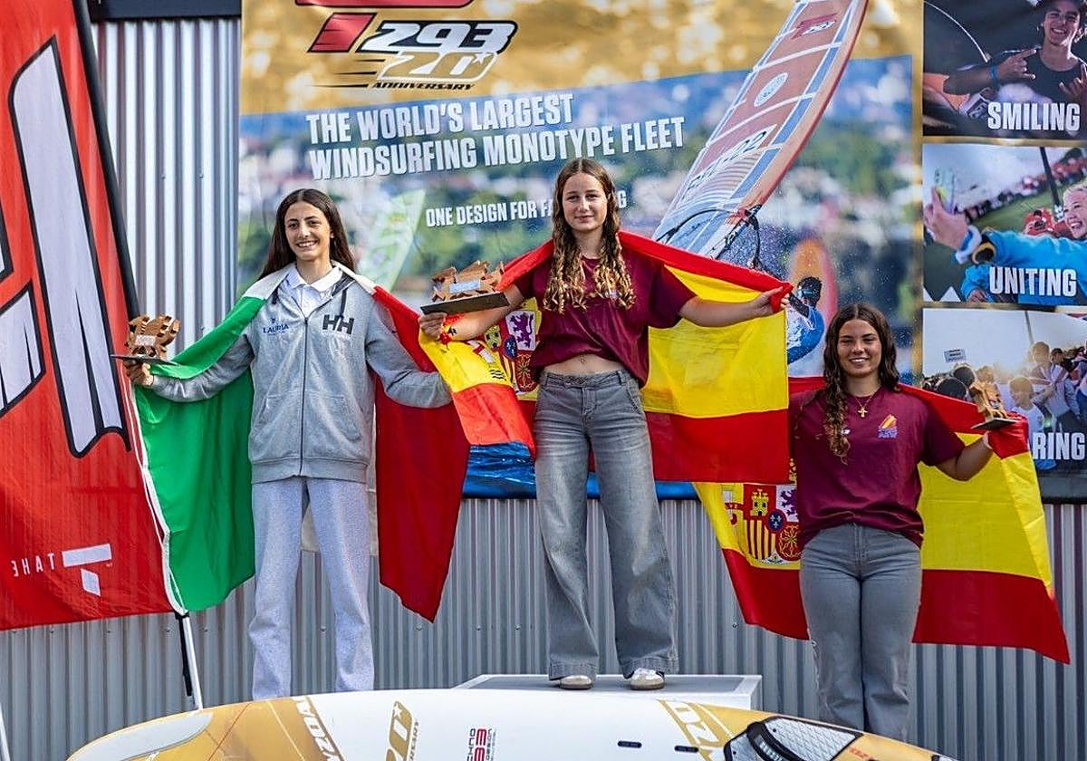 Podio sub 17 femenino, con Martina Bárbara en el tercer cajón.