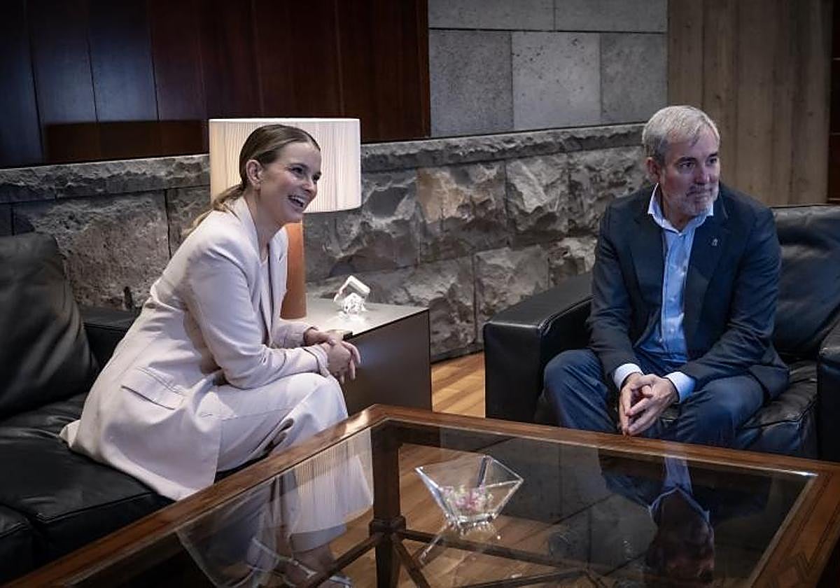 La presidenta del Govern balear, Marga Prohens y el presidente de Canarias, Fernando Clavijo.