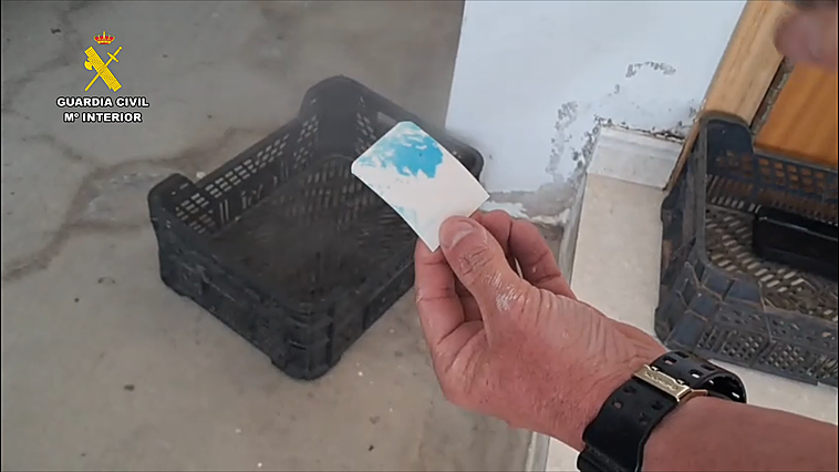 Imagen de las sustancias incautadas en la redada de la Guardia Civil.