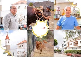 Esteban Suárez, junto a su hijo Pablo y 'Marinero', la estrella de su ganado.