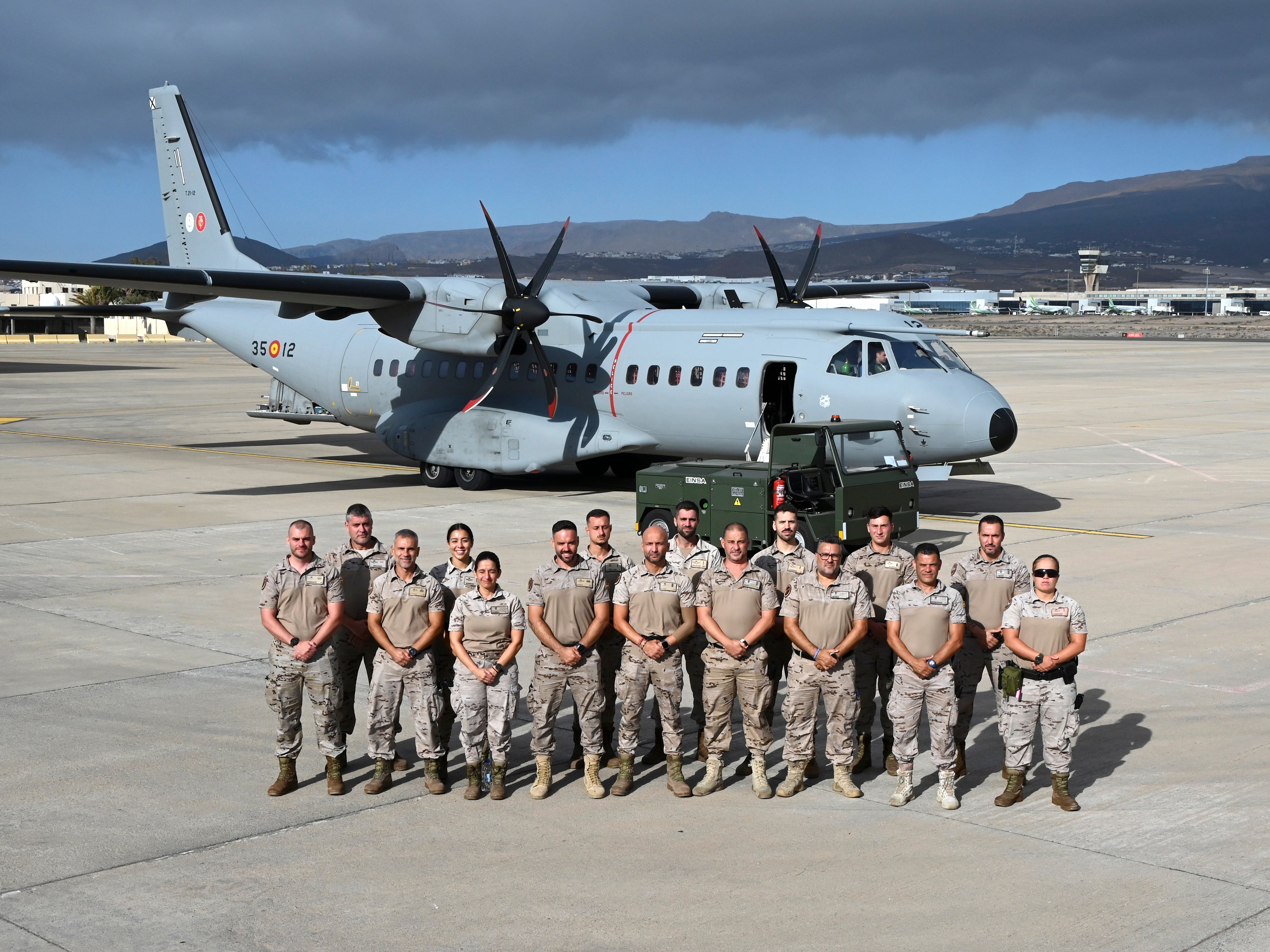 Efectivos del Mando Aéreo de Canarias enviados para combatir los incendios en el Noroeste de España.
