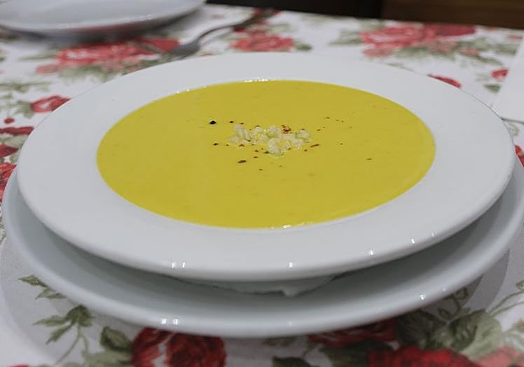 Gazpacho de mango.