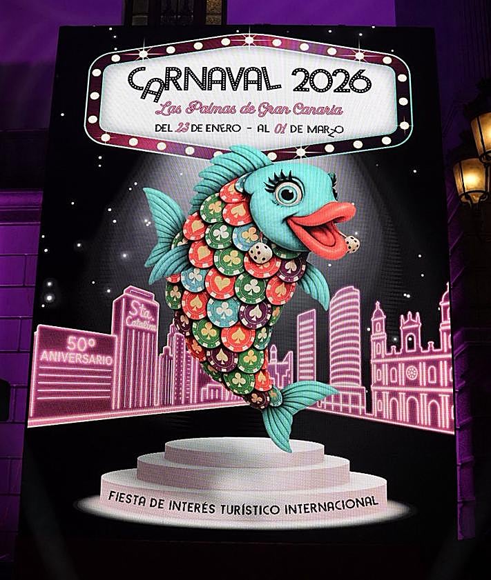 Imagen secundaria 2 - El carnaval de Las Palmas de Gran Canaria ya tiene cartel: una sardina con escamas de póker