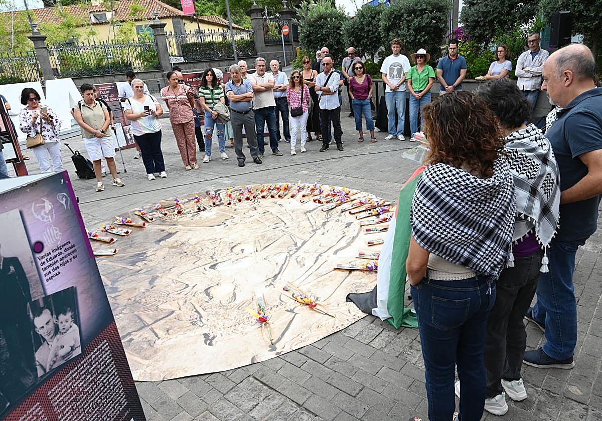 Momento del acto celebrado hoy en Arucas.
