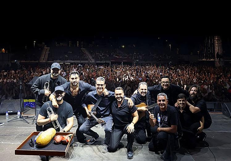 Una actuación de Troveros el pasado mes de julio de 2025.