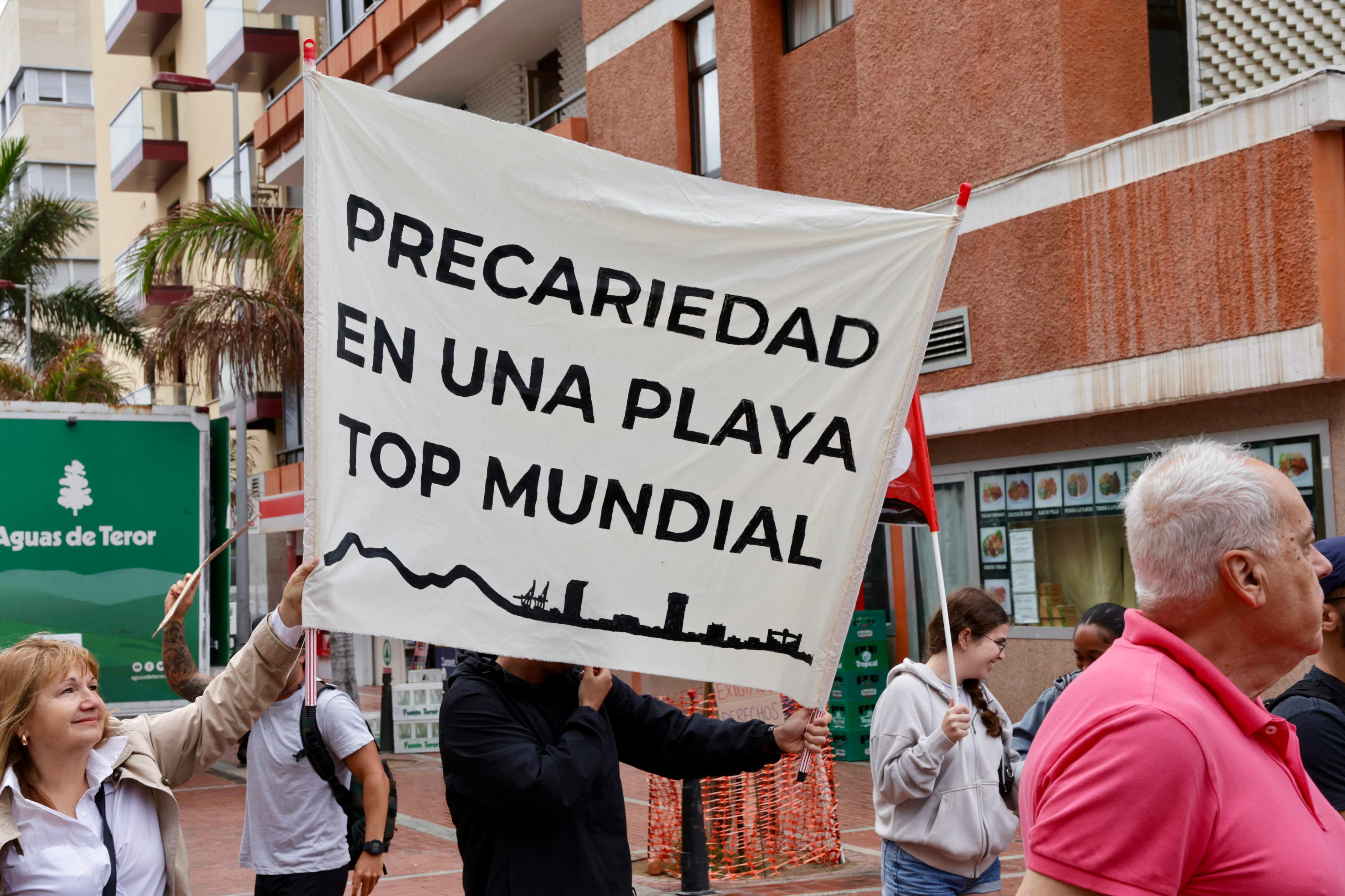 Protesta de los socorristas en Las Palmas de Gran Canaria
