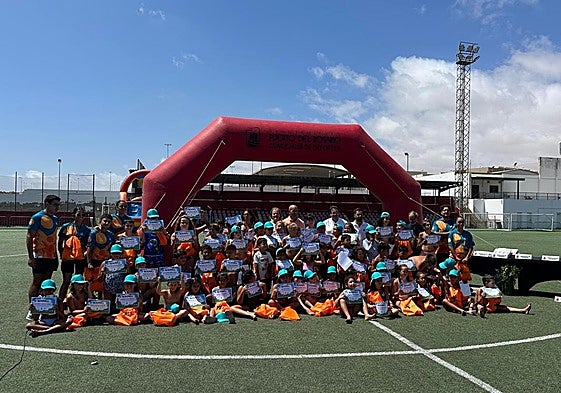 Protagonistas en la actividad de cierre.