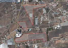 Terrenos que ocupará el proyecto Aguadulce en la zona de Jerez, en Telde.