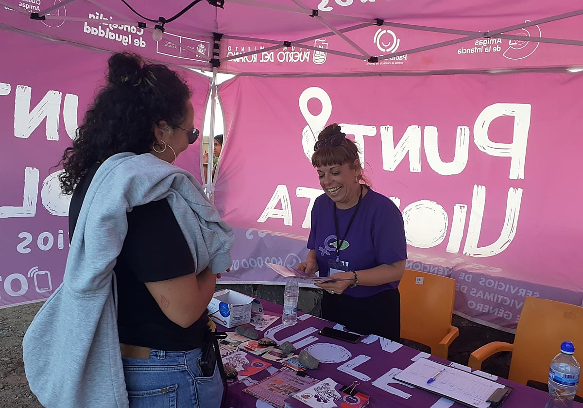 Imagen de archivo de un punto violeta.