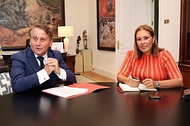 Astrid Pérez junto con Carlos de Millán Hernández.
